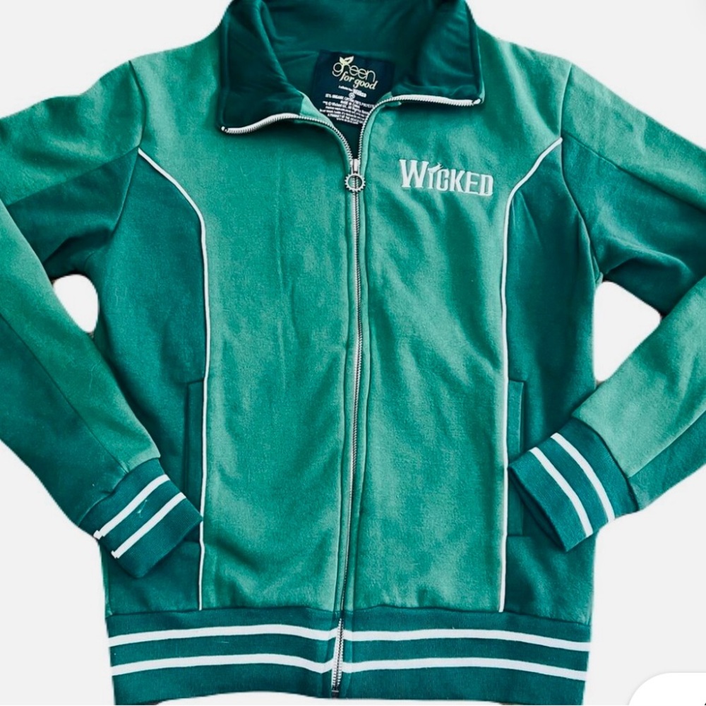 WICKED Zip up cotton blend WICKED (green for good) zip up jacket. Size medium